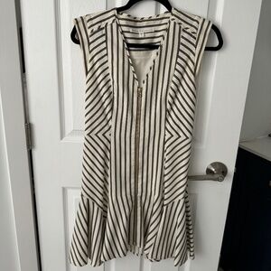 Veronica Beard Fit and Flare Striped Dress